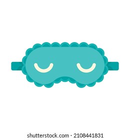 Icono de máscara de sueño de vuelo. Ilustración plana del icono vectorial de máscara de sueño de vuelo aislado en fondo blanco