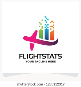Flight Stats Logo Design Template Inspiration