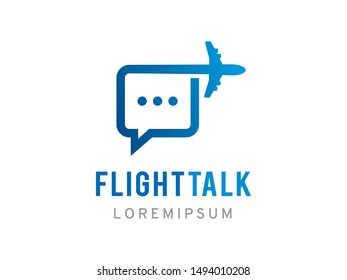 Flight Talk logo symbol or icon template