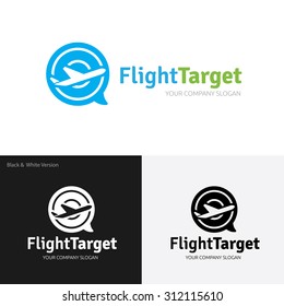 Flight Target logo template