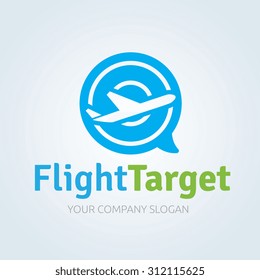 Flight target logo template