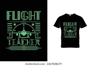 Flight Teacher victor t-shirt design 