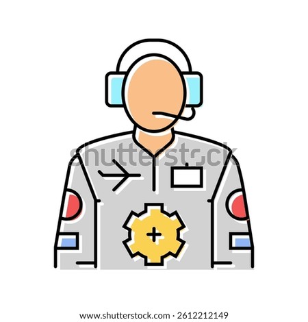 flight test aeronautical engineer color icon vector. flight test aeronautical engineer sign. isolated symbol illustration