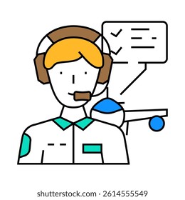 flight test engineer aeronautical engineer line icon vector. flight test engineer aeronautical engineer sign. isolated symbol illustration