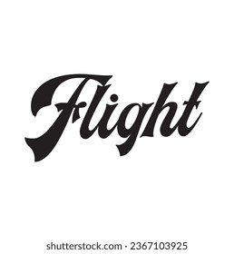 flight text on white background.