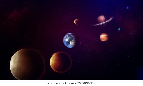 Flight Through Space in the Galaxy Solar System.