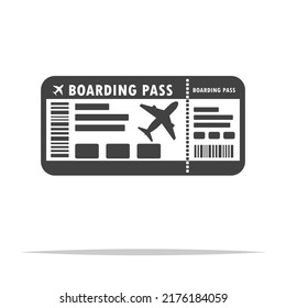 Flugticket-Bordkarte Symbol transparent Vektorgrafik einzeln