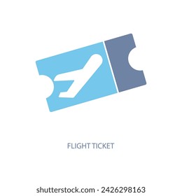 flight ticket concept line icon. Simple element illustration. flight ticket concept outline symbol design.