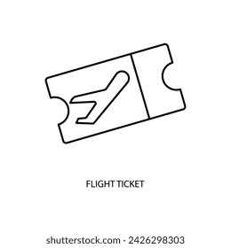 flight ticket concept line icon. Simple element illustration. flight ticket concept outline symbol design.