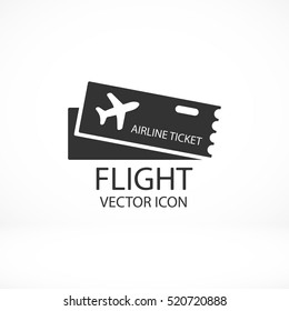 Flight ticket icon 