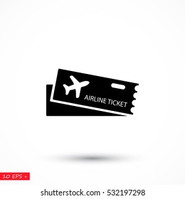 Flight ticket icon 