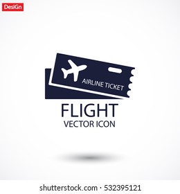 Flight ticket icon 