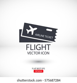 Flight ticket icon 