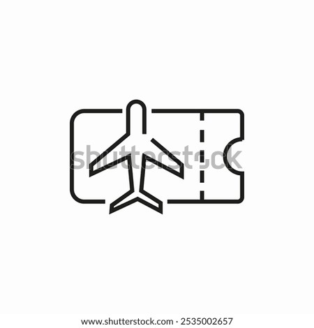 flight ticket icon sign vector