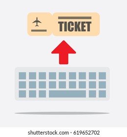 Flight ticket icon, vector illustration design. Travel and holidays icons.