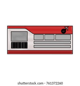 Flight ticket isolated