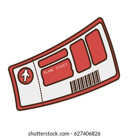 flight ticket isolated icon