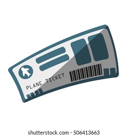 flight ticket isolated icon vector illustration design