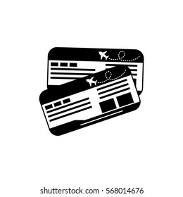 Flight ticket isolated icon vector illustration graphic design