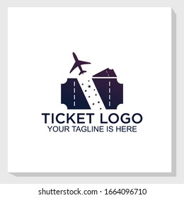 diseño de la plantilla del logotipo de la entrada de vuelo vector del logotipo de viaje