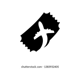 Flight Ticket Logo Template, Icon, Symbol - Vector