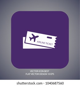 Flight ticket Vector icon