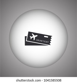 Flight ticket Vector icon