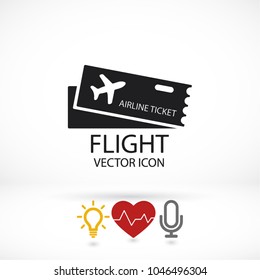 Flight ticket Vector icon