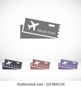Flight ticket Vector icon
