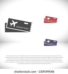 Flight ticket Vector icon