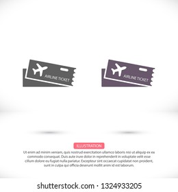 Flight ticket Vector icon