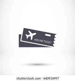 Flight ticket Vector icon