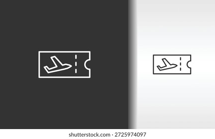 Vector De Boleto De Vuelo, Icono O Signo De Logotipo Ilustración De Símbolo Aislado