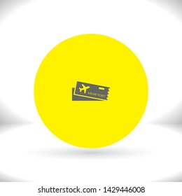 Flight ticket Vector icon . Lorem Ipsum Illustration design