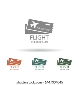 Flight ticket Vector icon . Lorem Ipsum Illustration design