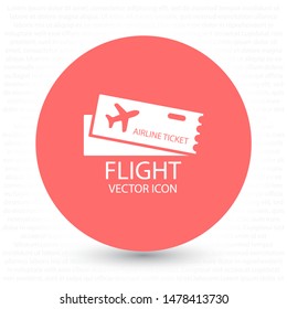 Flight ticket Vector icon . Lorem Ipsum Illustration design