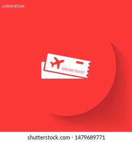 Flight ticket Vector icon . Lorem Ipsum Illustration design
