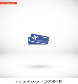 Flight ticket Vector icon . Lorem Ipsum Illustration design