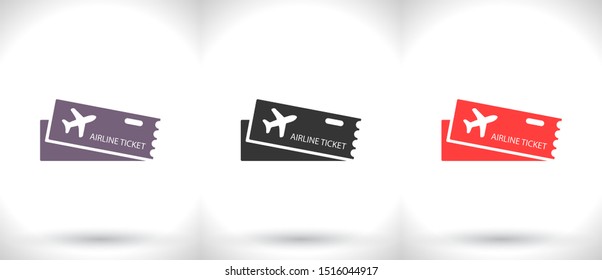 Flight ticket Vector icon . Lorem Ipsum Illustration design
