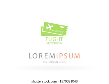 Flight ticket Vector icon . Lorem Ipsum Illustration design