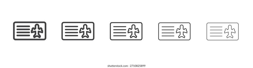 Design, Logo, App, UI für Flugtickets. Vektorgrafik, EPS