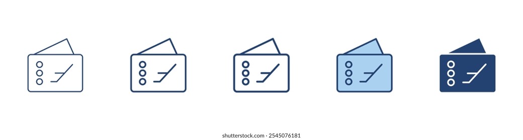Icono de boletos de avión Conjunto de símbolos colección