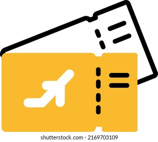 Flugtickets, Illustration, Vektorgrafik auf weißem Hintergrund.