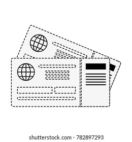 Flight tickets isolated