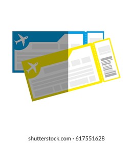 flight tickets isolated icon