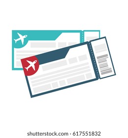 flight tickets isolated icon
