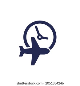 flight time or delay icon, vector