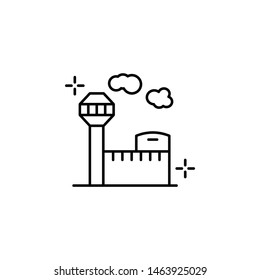 Flight tower, airport icon. Element of airport line color icon