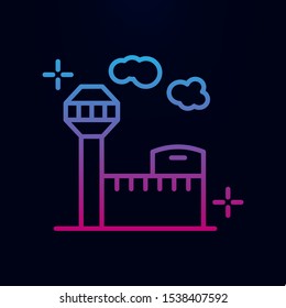 Flight tower, airport nolan icon. Simple thin line, outline vector of airport icons for ui and ux, website or mobile application