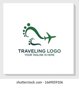 diseño de plantilla de logotipo de pista de vuelo vector de logotipo de viaje
